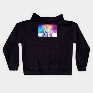 Brooklyn Bridge (watercolor) Kids Hoodie